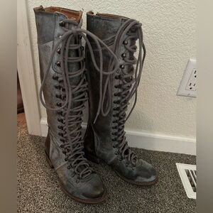 Freebird by Steven Charcoal Lace-Up Boots